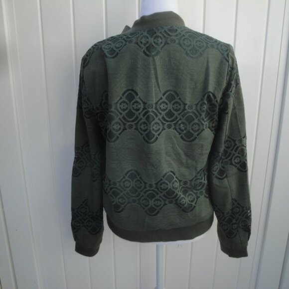 Blue Rain Women's Jacket Zipper front Green Lace Size Small Bomber Preppty0659-G - Picture 5 of 8
